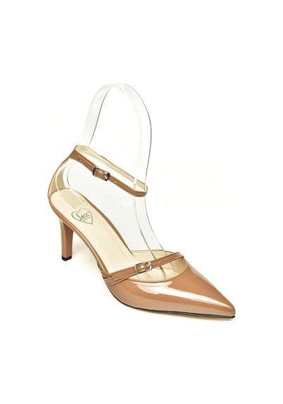 Fox Shoes U654074108 Karamel Rugan İnce Topuklu Kadın Ayakkabı Karamel