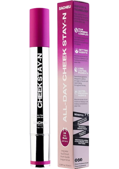 Sacheu Cheek Stay-n Uzun Süre Kalıcı Likit Allık 06 I'm Bold 10 ML