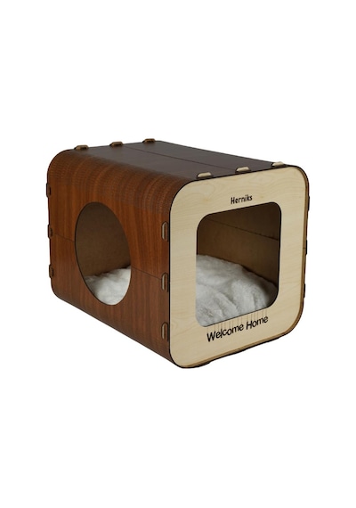 Herniks Mdf Dörtgen Kedi Evi 33 CM Hr3027