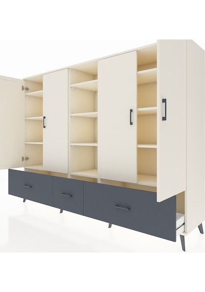Hyperion Dolap 12 Raflı 3 Çekmeceli 4 Kapaklı 220x44x163 Aytaşı-a Aytaşı-aytaşı/antrasit Hyperion Dolap 12 Raflı 3 Çekmeceli 4 Kapaklı 220x44x163 Aytaşı-a Aytaşı-aytaşı/antrasit