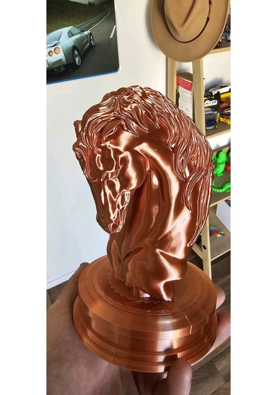 14cm Bronz Renk At Keyheli Büstü Hediyelik Dekoratif Obje Figür 15 Cm