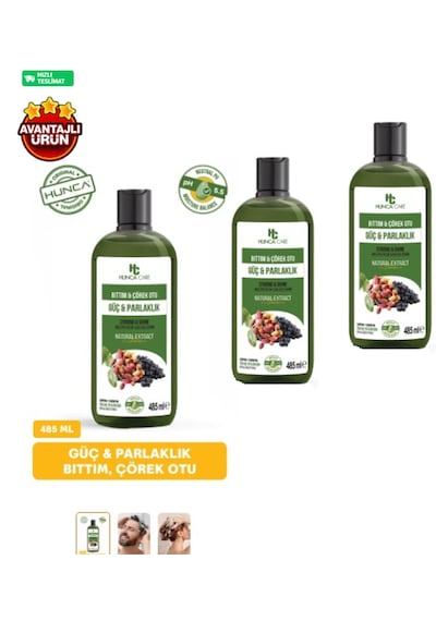 Bıttım & Çörekotu Şampuan 485ml 3'lü Set Tüm Saç Tipleri