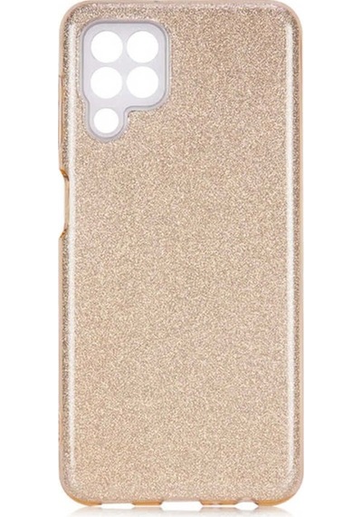 Samsung Uyumlu Galaxy M22 Kılıf Zore Shining Silikon Gold