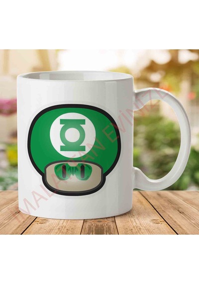 1-2126 Super Mario Mushroom Green Lanternjpeg İki Tarafı Baskılı Kupa Bardak.jpg