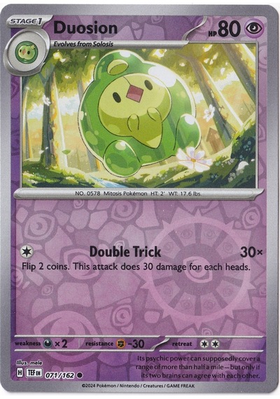 Duosion Reverse Holo 071/162 - Temporal Forces - Pokemon Kartı Mint
