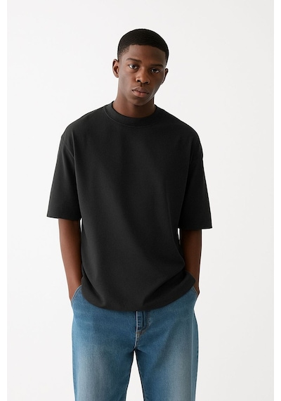 Düz Unisex Tshırt 3q3 SIYAH