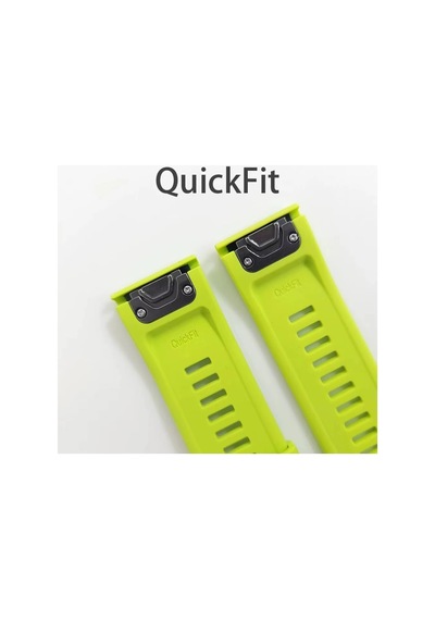Garmin Quatix 6x Solar Kordon Silikon Quickfit Özellikli Yedek Kayış Starlight