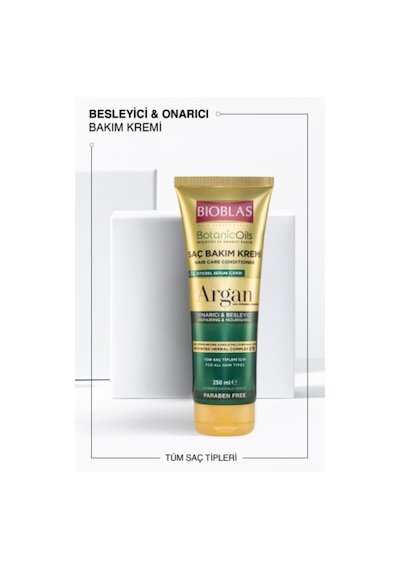 Bioblas Botanic Oils Argan Yağlı Saç Kremi 250 Ml Onarıcı Argan Saç Bakım Kremi