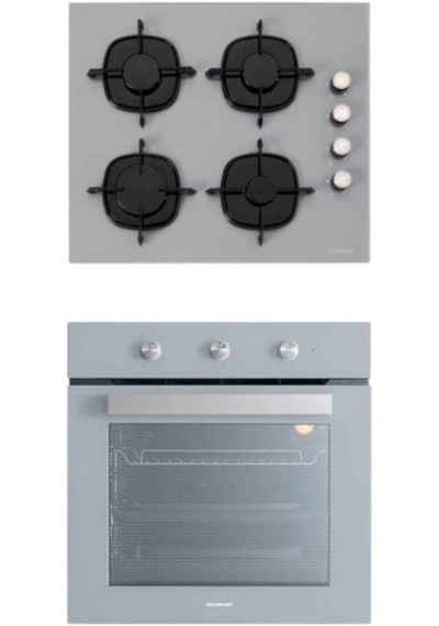 Silverline BO6503S01 - CS5335S01 Gri Cam Ankastre Set