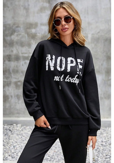 Uyguntarz Unisex Nope Baskılı Eşofman Takımı Siyah
