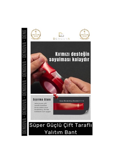 Ekstra Güçlü Çok Amaçlı Çift Taraflı Tamir Dış Mekan Montaj 5mt Silikon Şeffaf Bant 2 Adet