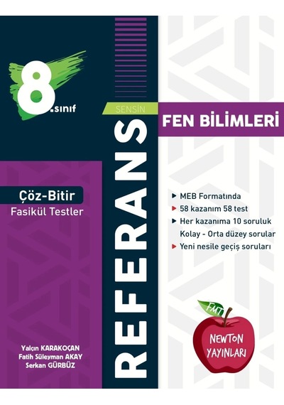 8. Sınıf Fen Bilimleri Çöz Bitir Referans Fasikül Testler  -  Serkan Gürbüz  -  Newton Yayınları