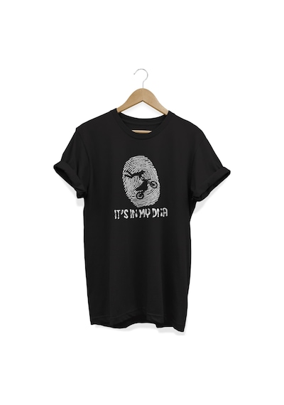 It' S In My Dna Baskılı Siyah T-shirt Siyah