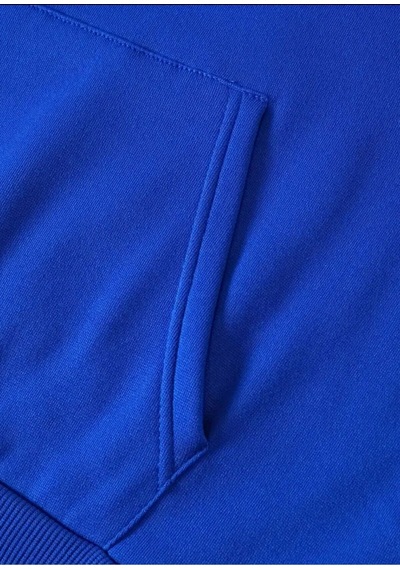 Medinenur Palmiye Baskılı Cepli Kapüşonlu Sweatshirt Lacivert