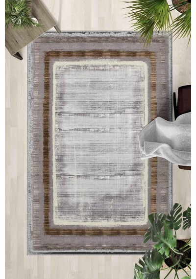 Kaymaz Taban Yıkanabilir Halı Mutfak, Salon, Yatak Odası İçin Modern Dijital Baskı Halı Slnhalı33 - 0021 Çok Renkli