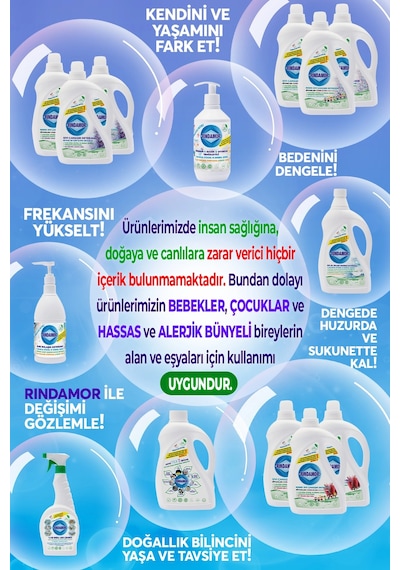 %100 Doğal Bitkisel Bebek Sıvı Çamaşır Deterjanı Seti-organik Lavanta Yağlı-kendinden Yumuşatıcılı 2200 ML