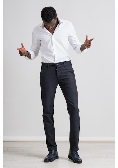 Perpant Slimfit Bitik Kareli Beli Lastikli Ve İplikli Kışlık Kumaş Jogger Pantolon 001