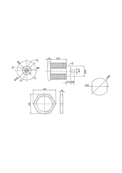Ic-258C Dc Şase 2,1Mm İçi Metal 12Mm 1 Adet