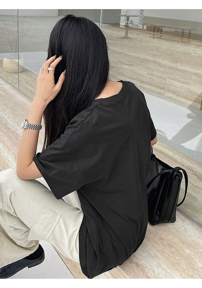 Architecture Süprem T-shirt - Siyah Baskılı Oversize Bisiklet Yaka Kısa Kol Tişört Siyah
