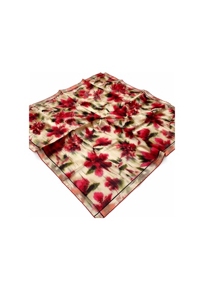 Silk Home Tivil Saf İpek 11502 - 05 Kırmızı Soyut Desen