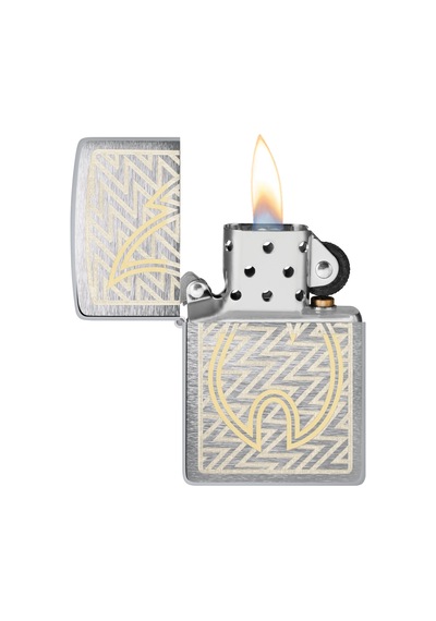 Zippo Tread Flame Dizayn Çakmak Gri