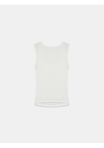 Dilvin 32895 Degaje Yaka Top-ekru