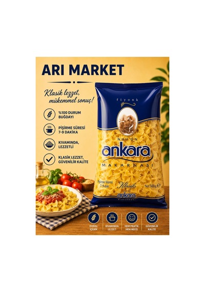 Arı Gıda Ankara Makarna Fiyonk 500 Gr