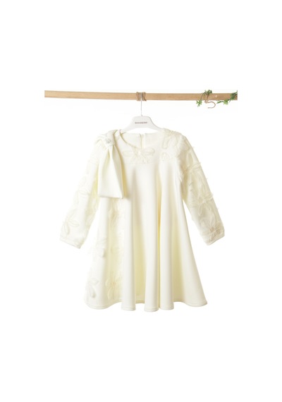 Xo Kids Kız Çocuk Elbise 4-8 Yaş 1606 Ekru
