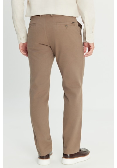 AC&Co / Altınyıldız Classics Erkek Vızon %100 Pamuk Comfort Fit Rahat Kesim Yan Cepli Pantolon Vizon