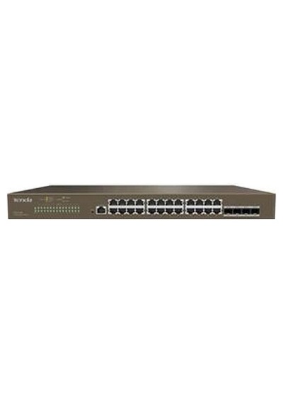 Tenda Teg5328f 24 Port 10-100-1000 Switch 4 Port Sfp Yönetilebilir L2 Çelik Kasa Rack Mount