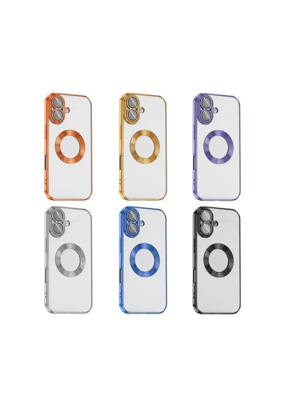 Apple iPhone Uyumlu 17 Kılıf Kamera Lens Korumalı Logo Gösteren İnce Hafif Pazarplus Gümüş