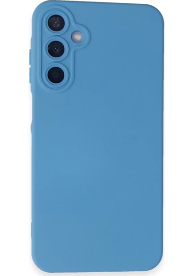 Newface Samsung Galaxy A55 5g Kılıf Nano İçi Kadife Silikon - Mavi
