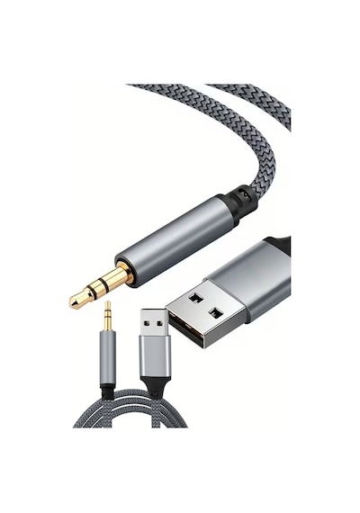 Aux Usb Dönüştürücü Kulaklık Kablosu Dönüştürücü Aux'tan Usb'ye Çevirme Aparatı