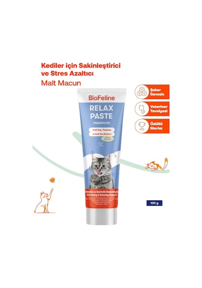 Rahatlatıcı Macun 100g Ve Kediler İçin Günlük Strese Karşı Rahatlık Sağlayan Sakinleştirici Mac