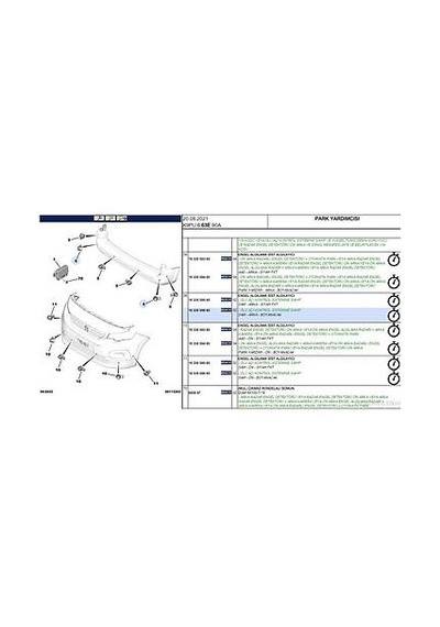 Kor Nokta Sensoru Peugeot P2008 P24e P208 P21e P3008 P64 P508 R8 Expert Iv Psa 1633559680