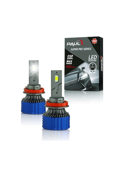 Paul Süper Pro H11-h8-h9-h16 24.000 Lümen Güç Şimşek Etkili Odaklı Ufuk Çizgili Csp Led