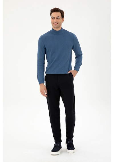 U.S. Polo Assn. Erkek Slim Fit Yarım Balıkçı Yaka Saks Kazak 50297038-VR032