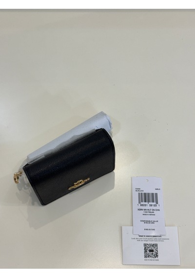 Coach Mini Wallet On A Chain Zincir Askılı Kadın Çanta Siyah
