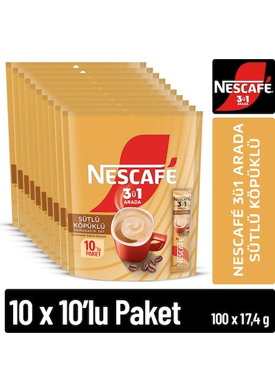 3ü1 Arada Sütlü Köpüklü 17,4 Gr 10'lu Paket Diğer