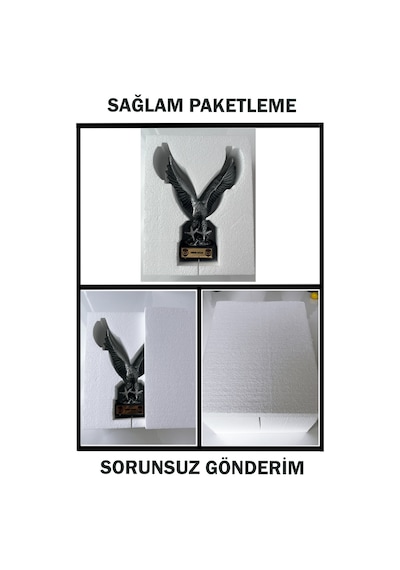 Siyah Beyazlı Taraftarlara Özel Kartal Figürü
