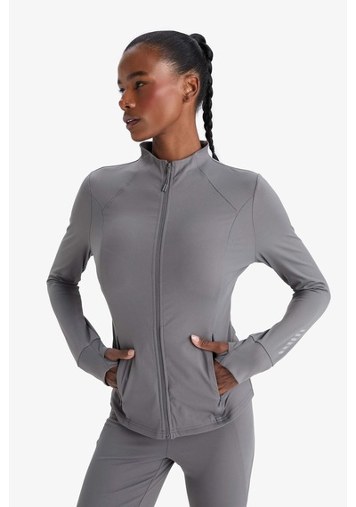 Defacto Defactofit Slim Fit Dar Kesim Dik Yaka Hırka E9676ax25auar129 Antrasit