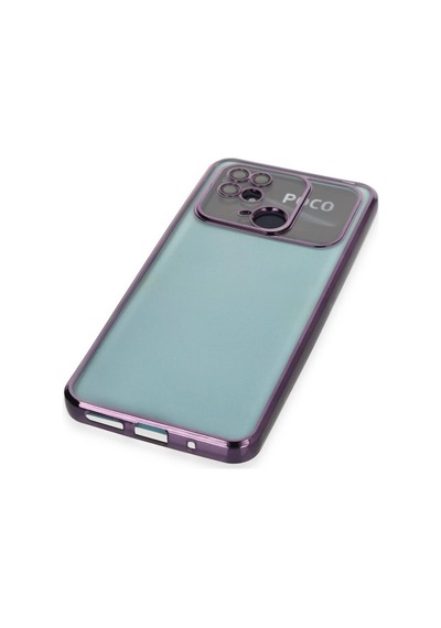 Xiaomi Redmi 10c Kılıf Razer Lensli Silikon - Mor