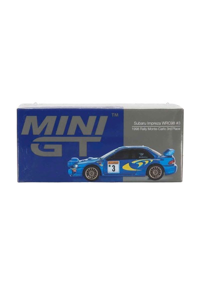 Mini Gt 1:64 Subaru Impreza Wrc98 1998 Rally Monte-carlo 3rd Place Mavi