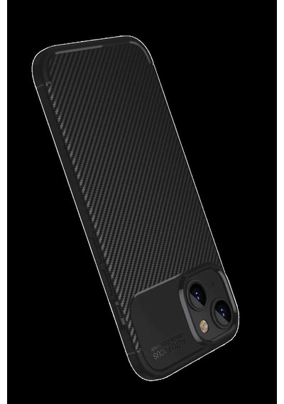 İphone 15 Kılıf Auto Focus Karbon Kapak - Siyah