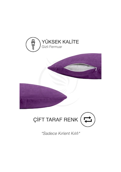 Br Pastel Kadife Dokulu Erik Moru Kırlent Yastık Kılıfı Freedom Serisi Punch Için Uygun Erik Moru