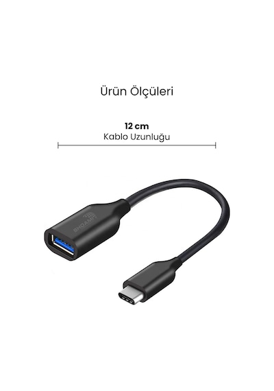 Otg Veri Kablosu Tip C Usb 3.0 Adaptörü A Hızlı Veri Aktarma Cep Telefon Tablet Pc Araba İçin Kablo