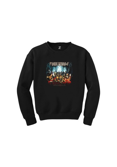 Powerwolf Communio Lupatum Siyah Sweatshirt Beyaz