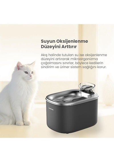 Tr Wf007l Otomatik Kedi Su Sebili,kedi Su Çeşmesi, Su Şelalesi, Su Pınarı 3.5lt Geniş Hazne, Bpa Içermez, Ultra S