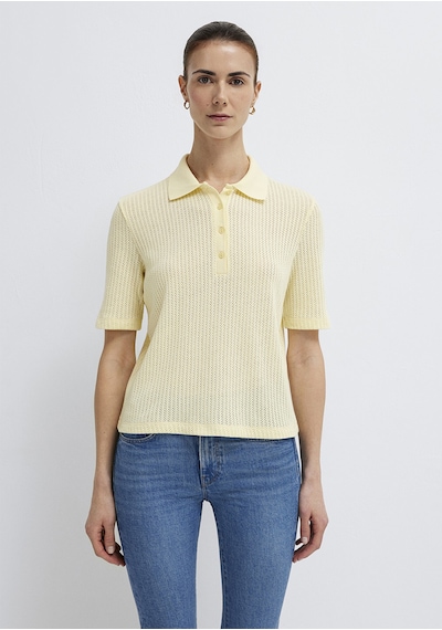 Mavi - Örme Sarı Polo Tişört 1614311-71315