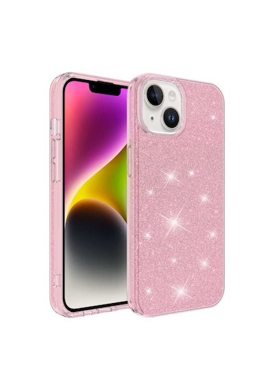 Apple Uyumlu iPhone 14 Kilif Zore Shining Simli Silikon Kilif 560866114